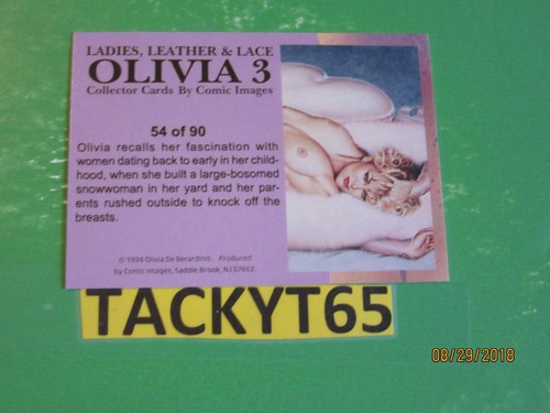 OLIVIA 3 LADIES, LEATHER & LACE 1994 SINGLE CARD(S) NEW YOU CHOOSE - Picture 100 of 170