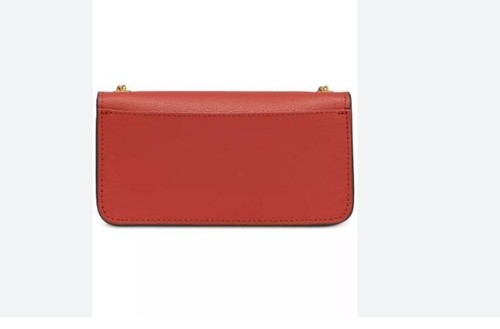 KARL LAGERFELD Paris leather chain link mini crossbody bag - Burt orange DEFECT - Picture 8 of 13