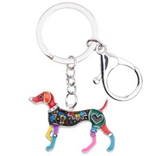 Enamel Alloy Whippet Dog Keychains Car Keyring Pets Jewelry Gifts Bag Charms