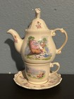 Disney Parks Alice In Wonderland Tea For One Teapot Cup Saucer Stacking Set!