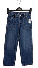 GAP Kids Boy's Medium Wash Carpenter Blue Denim Work Jeans Size 10