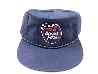 Vintage 80 s 90 s Stroh Bonus Pack Blue Snapback Hat Cap