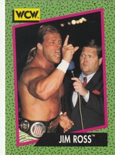 FREE SHIPPING-MINT-1991 Impel WCW Jim Ross #155 HOF