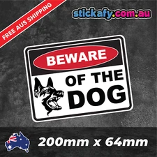 Beware Of The Dog Sticker Funny Laptop Car Window Bumper 4x4 Ute Decal 4wd