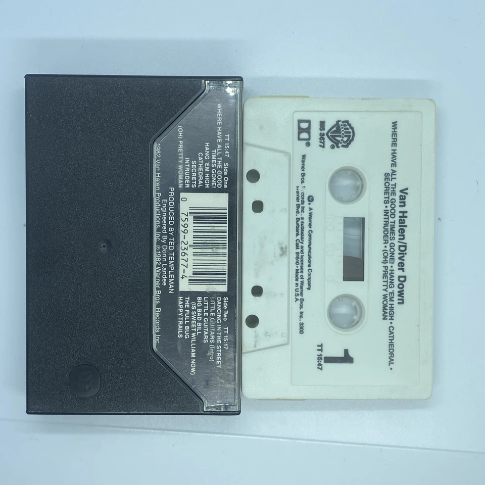 VAN HALEN - USA CASSETTE TAPE - DIVER DOWN - Image 3 of 4