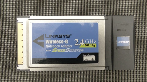 LINKSYS WIRELESS-G WITH SPEEDBOOSTER WPC54GS WIFI PCMCIA CARDBUS 32BIT PC CARD