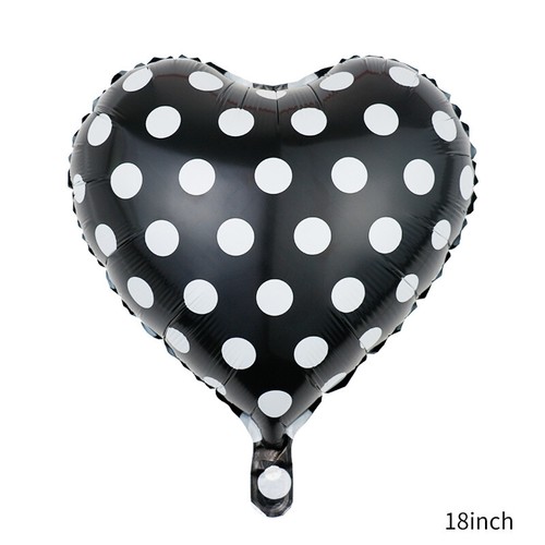 LOVE HEART POLKA DOT HELIUM FOIL LATEX BALLOON VALENTINE ROMANTIC GIFT IDEA UK - Picture 4 of 8