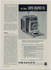 1958 Graflex Camera Ad: Super Graphic for Fire Photography - Rochester, New York