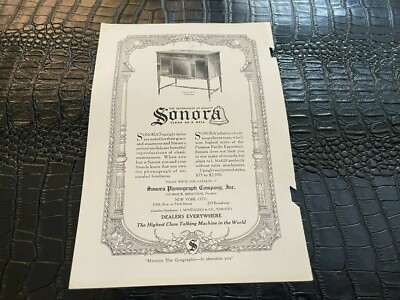 MAGAZINE AD #A3-074 - 1914  SONORA PHONOGRAPH