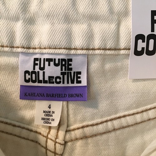 Womens Tapered Jeans Mid Rise Size 4 Future Collective Kahlana Barfield NWT - Picture 8 of 16