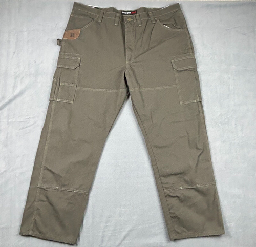 Wrangler Pants Mens 36x36 Ranger Carpenter Cargo Riggs Rip Stop Jeans NWT