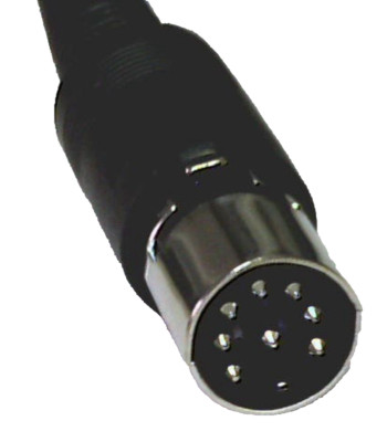   DIN-Stecker Diodenstecker 8pol 262° hufeisenförmig für C64 A/V-Port PAN #134