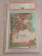 2022 Bowman Chrome Draft Aqua Refractor Auto Logan Tanner 1st 161/199 psa 9-10