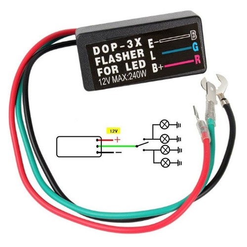 ATV UTV Rocker Switch Blue LEDs Blinker Turn Signal Kit and Led Flasher new USA - Foto 4 di 12