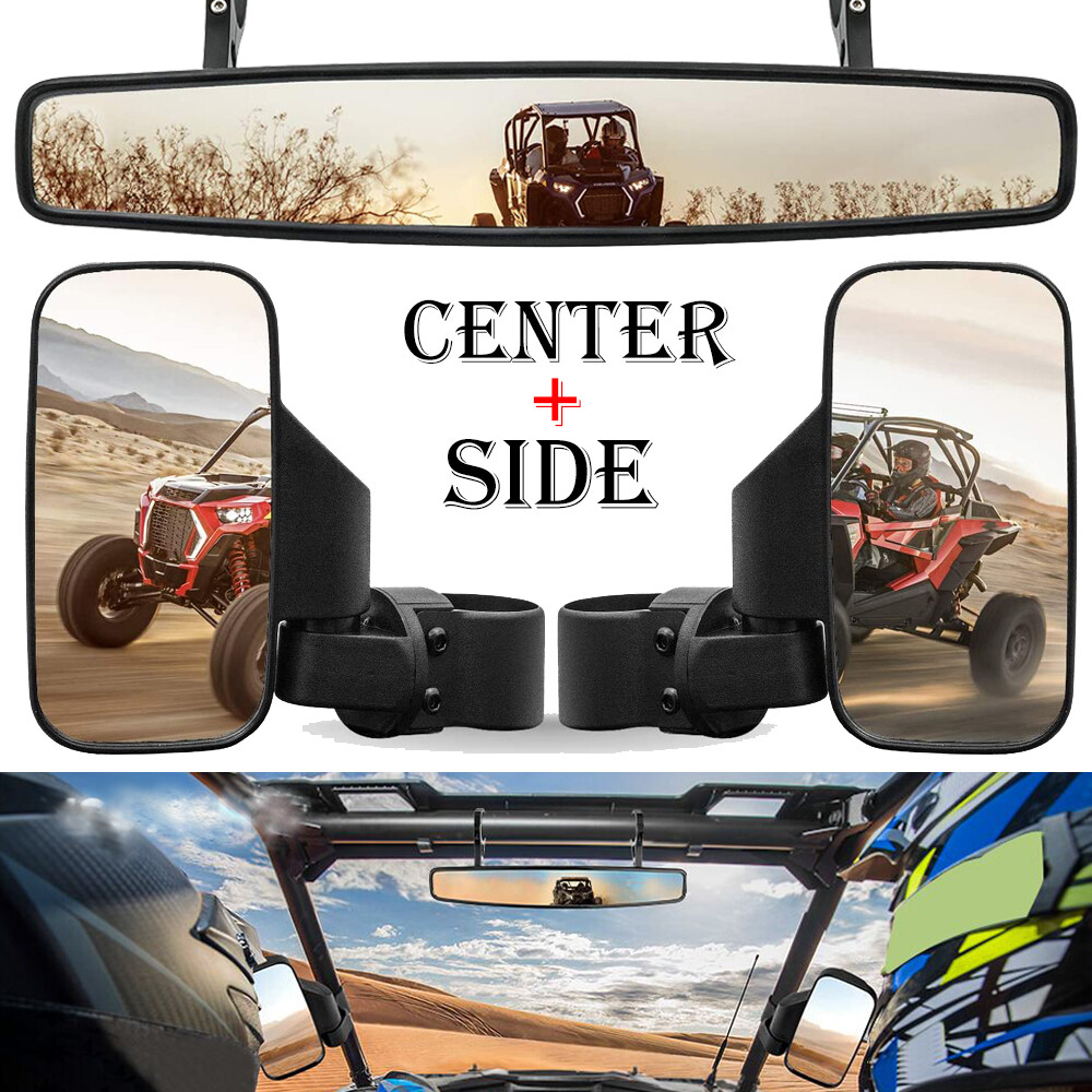 Kemimoto Mirrors UTV Side & Rear View Mirror Set - Universal Fit For Kawasaki Mule PRO, Can-Am, Polaris, Honda, Yamaha & More Kawasaki Vulcan Mirrors - Foto 7