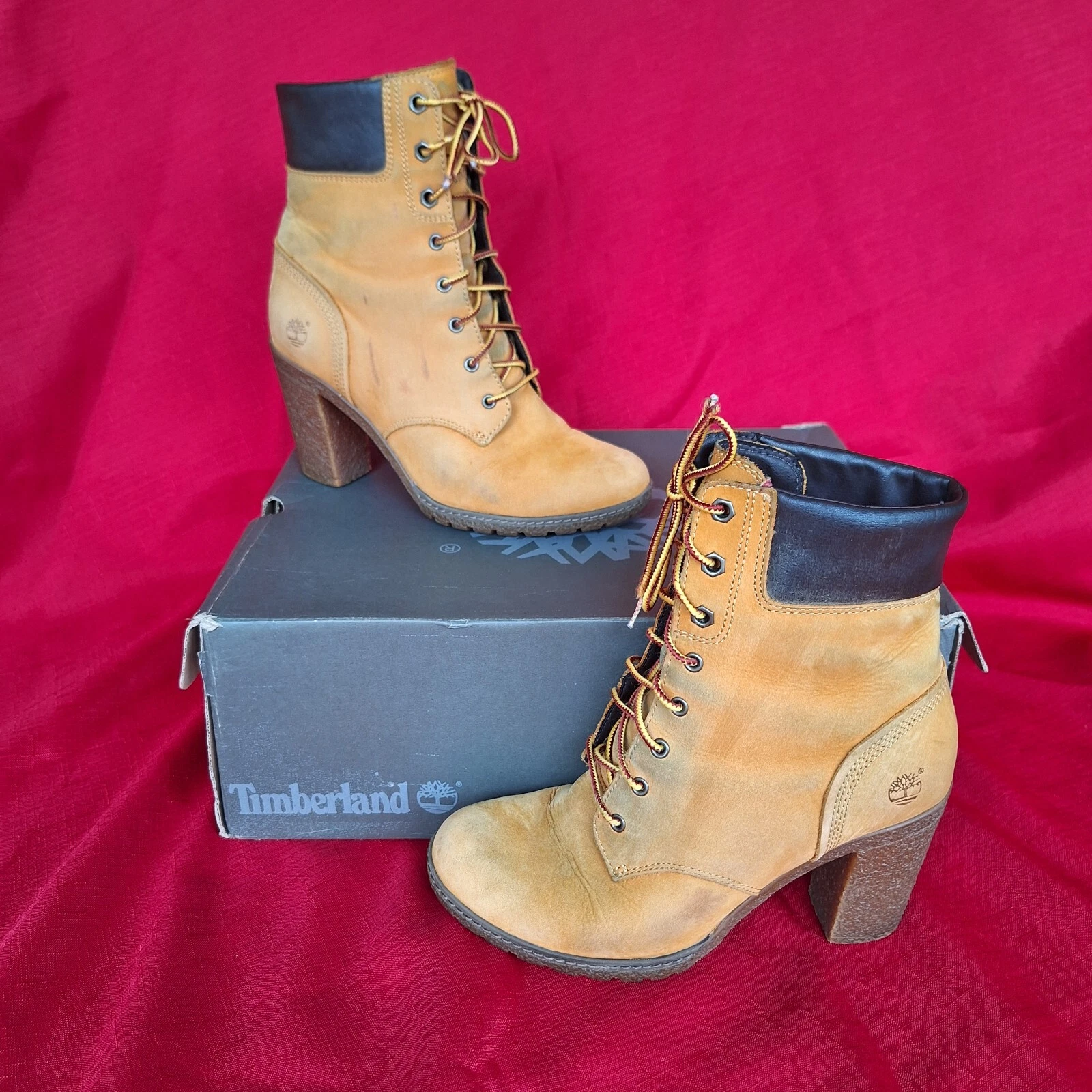 Stivali da donna Timberland Glancy taglia 7 5 nabuk di grano 8715A