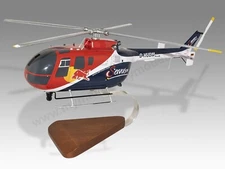 Airbus Eurocopter MBB Bo 105 Flying Bulls Red Media Helicopter Model Large 1/32