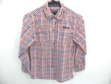 boys casual shirt KENNETH COLE brand 100 cotton plaid size 8/10 RED