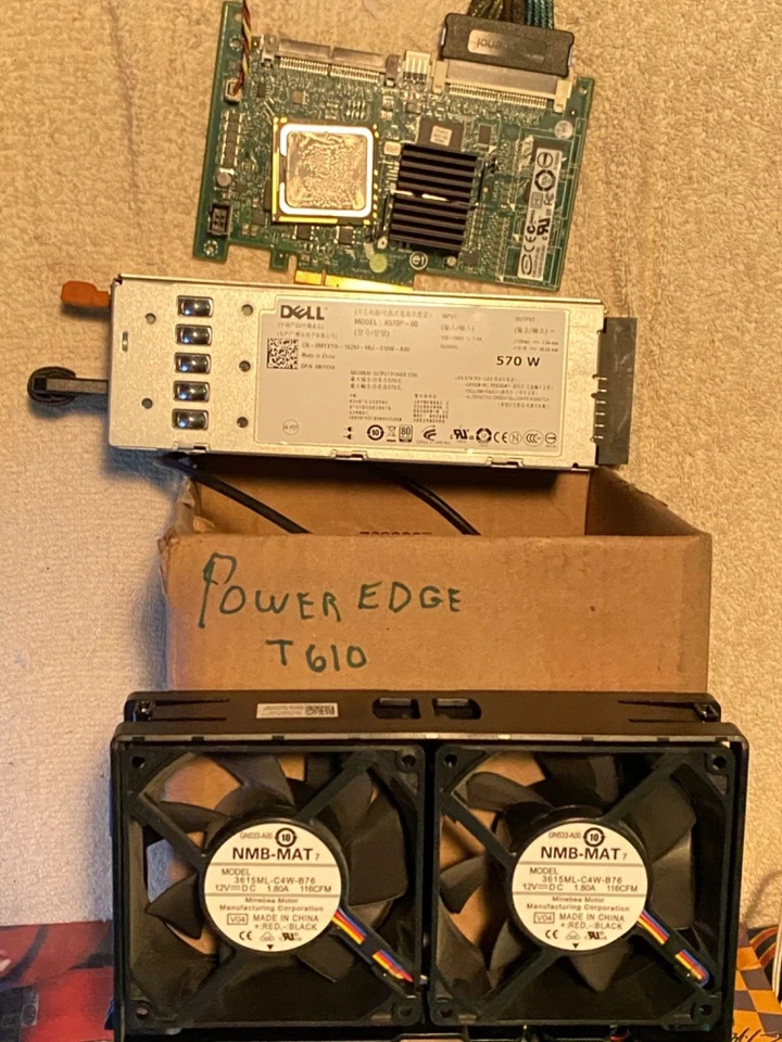 DELL •A570P-00•(Poweredge T610) HOT SWAMP POWER SUPPLY•VERY LOW HOURS•(570 WATT) - Image 2 of 4