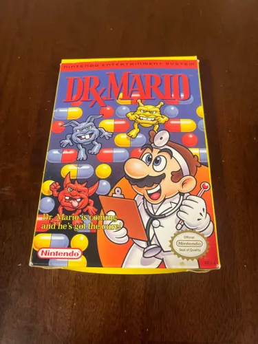 Dr. Mario NES 1990 Authentic Complete In Box CIB With Poster Tested and Working