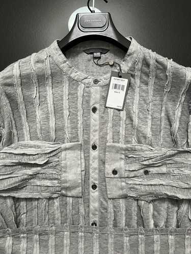 John Varvatos Kollektion Luxus Herren Hemd - Bio Leinen - Biesen - $ 328 Neu mit Etikett - Bild 7 von 13