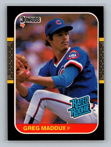 GREG MADDUX 1987 Donruss Baseball RATED ROOKIE #36 Chicago Cubs