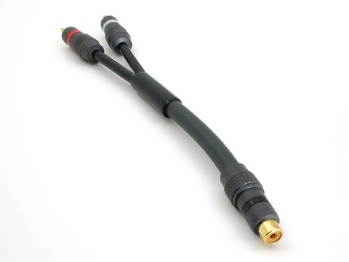 Cable Solutions Molded Y-Cable, 1-RCA-Female / 2RCA-Male, YM-1RCAF-2RCAM - Picture 2 of 4