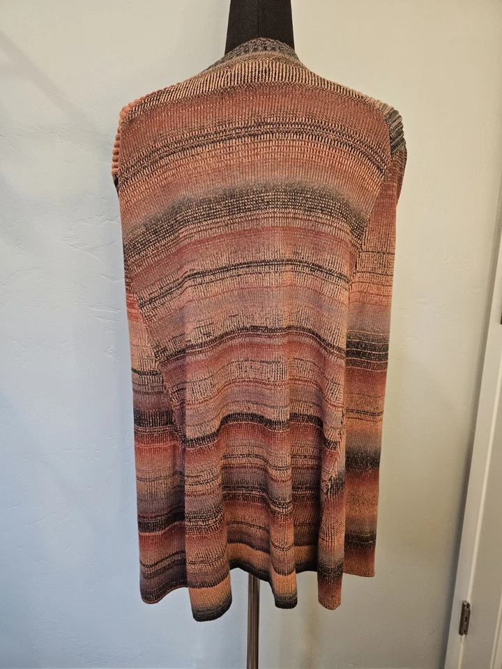 Poncho Kamana Rayas Boho Cremallera Chal Envolvente Grande Foto 3 de 4