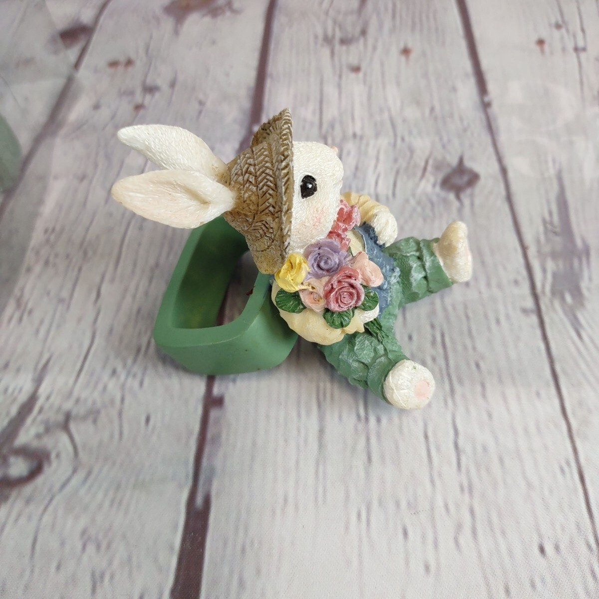 Easter Napkin Ring Holders Bunny Rabbit Set of 4 Resin Spring Holiday Decor eBay