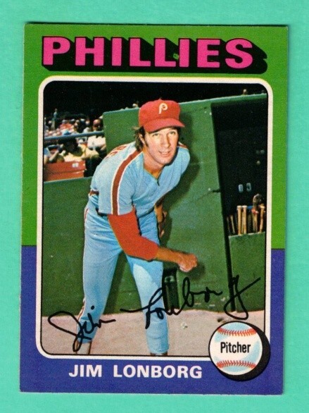 (1) JIM LONBORG 1975 O-PEE-CHEE # 94 PHILLIES EX-MT  CARD (H3814)