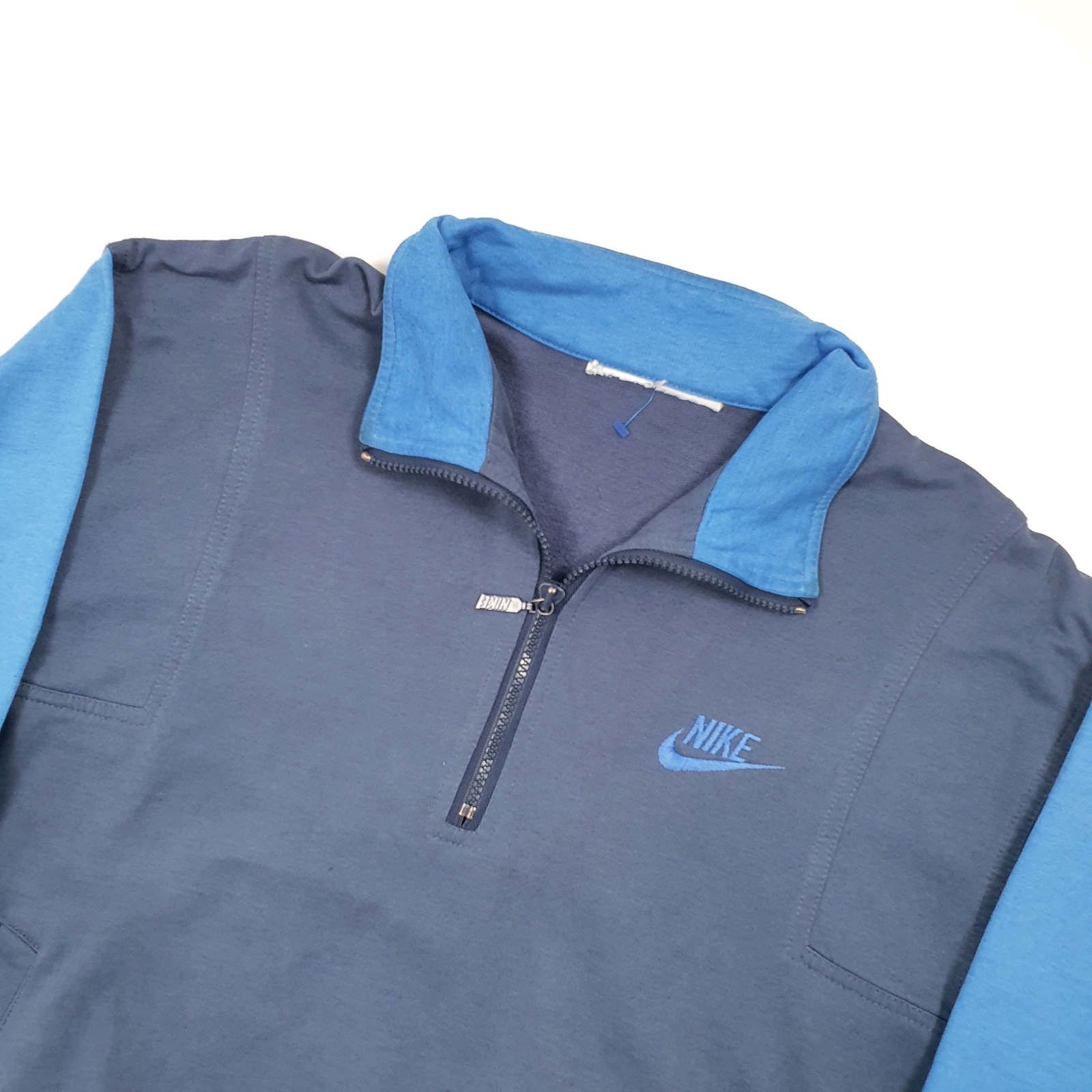 Mens NIKE Cotton 1/4 Quarter Zip Jumper Sweatshirt M image 2