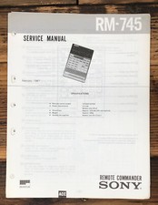 Sony RM-745 Remote Control Service Manual Original 