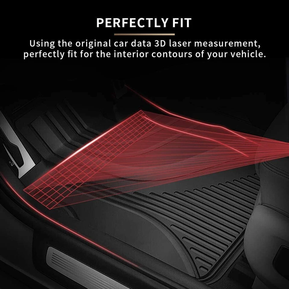 Floor Mats for Kia Sportage 2010-2016 Front & Rear All Weather TPE Liner - Image 4 of 4