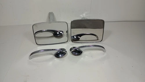 66-72 Chevy Chevelle Impala Chrome Standard Mirror and Door Handle Set