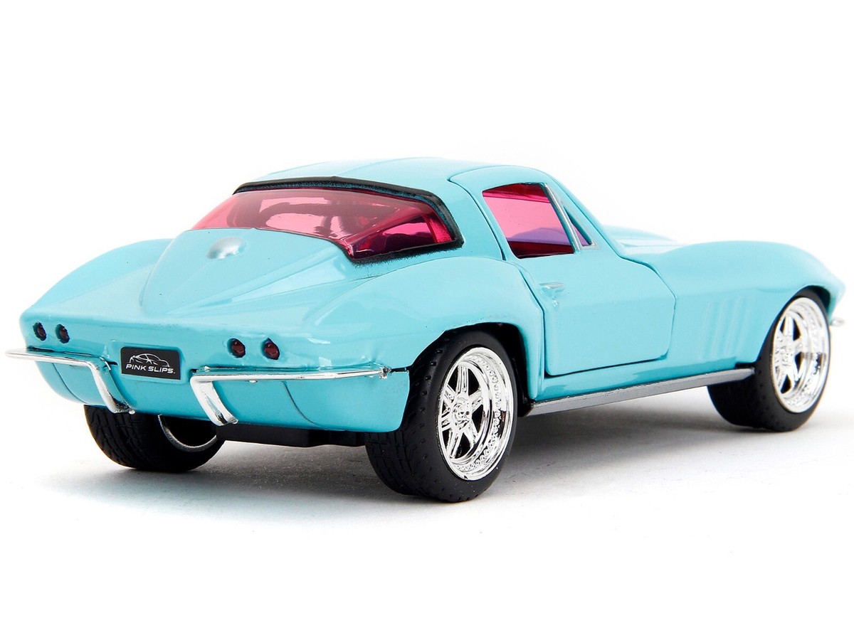 1966 CHEVROLET CORVETTE LIGHT BLUE 1/32 DIECAST MODEL CAR BY JADA