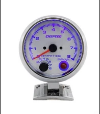 3.75'' Chorme Car Tachometer Gauge Tacho Meter Blue LED Shift Light 0-8000 RPM