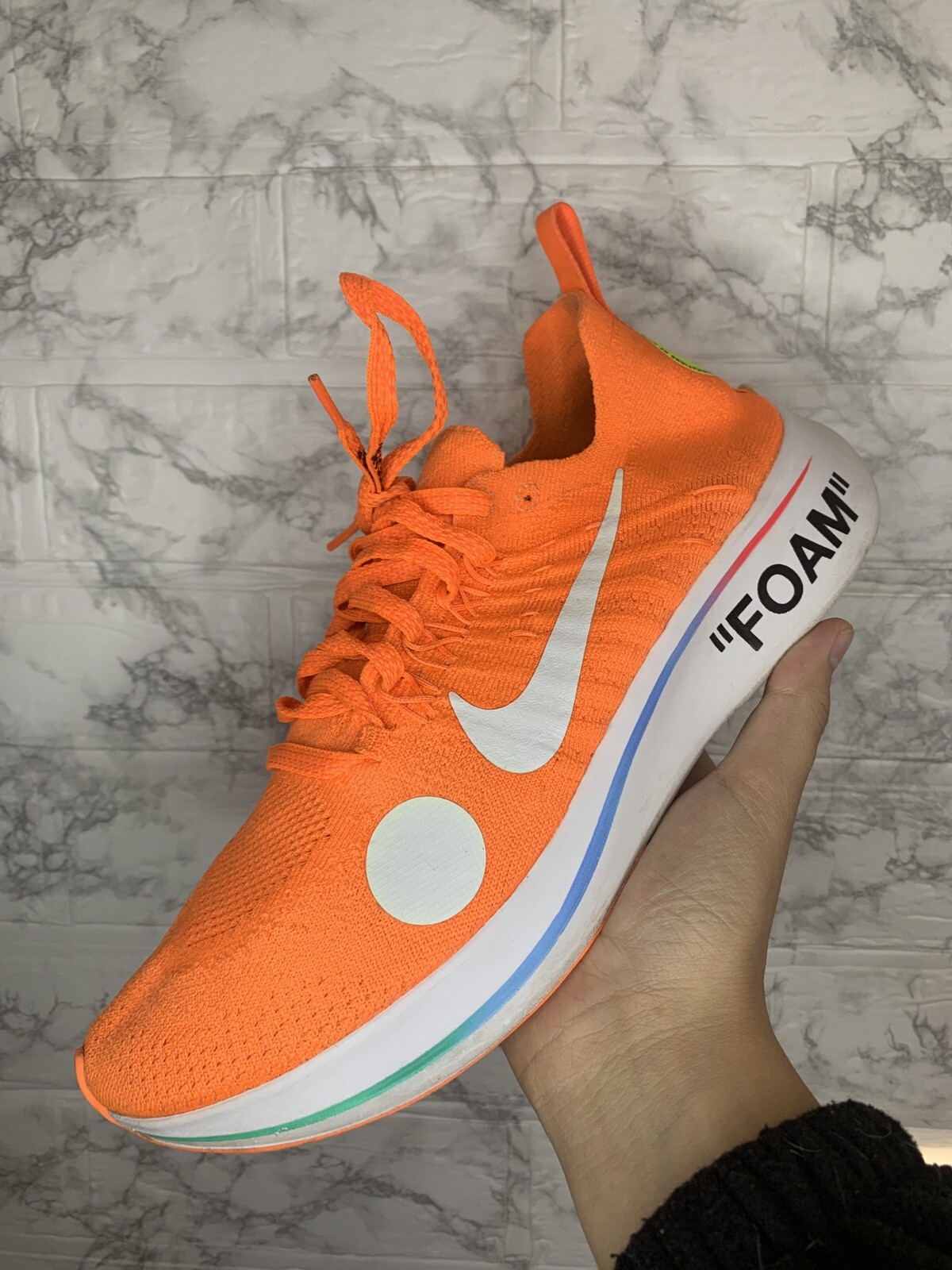 nike flyknit x off white