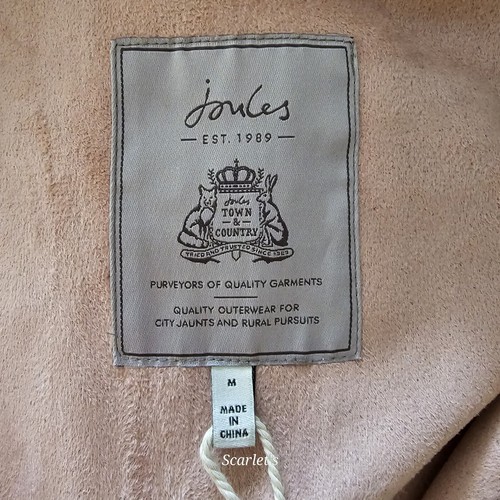Joules Cape Faux Fur Neck Size M 1/4 Zip Salmon Coral Sample No Care Labels - Picture 3 of 10