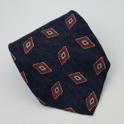 Robert Talbott Best of Class Silk Tie Purple Blue Gray Geometric Men 56 x 3.75