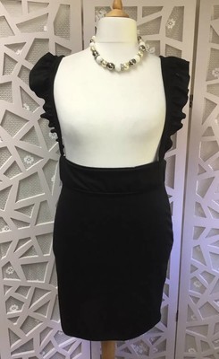 black pinafore dress size 22