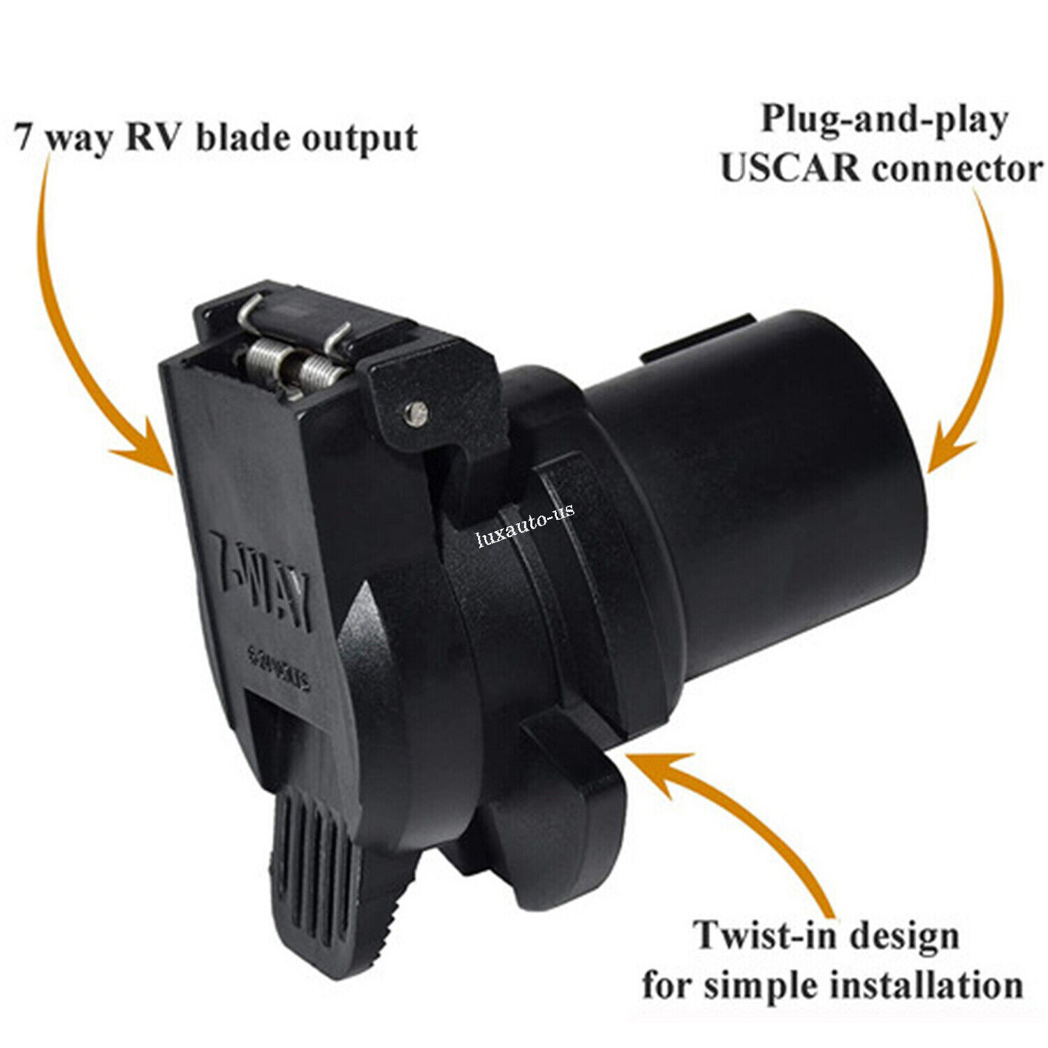 7 Way Blade Socket Adapter Trailer Hitch Plug For GMC Yukon XL 1500