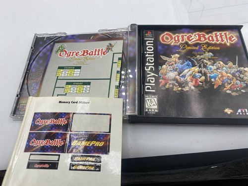 Ogre Battle Limited Edition PS1 PlayStation 1 + Poster / Stickers CIB - Tested - Picture 8 of 12