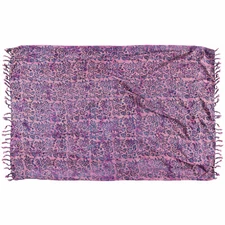 Sarong, Pareo, Wrap - Purple floral batik  - handmade in Bali - Hary Dary 