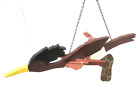 New Listing1970's Large 25" Northwoods Cabin Handcrafted Woodpecker Bird Wind Mill Spinner