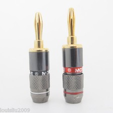 10pairs Monster Gold Plated Speaker Cable Wire 4mm Banana Plug Audio Connector