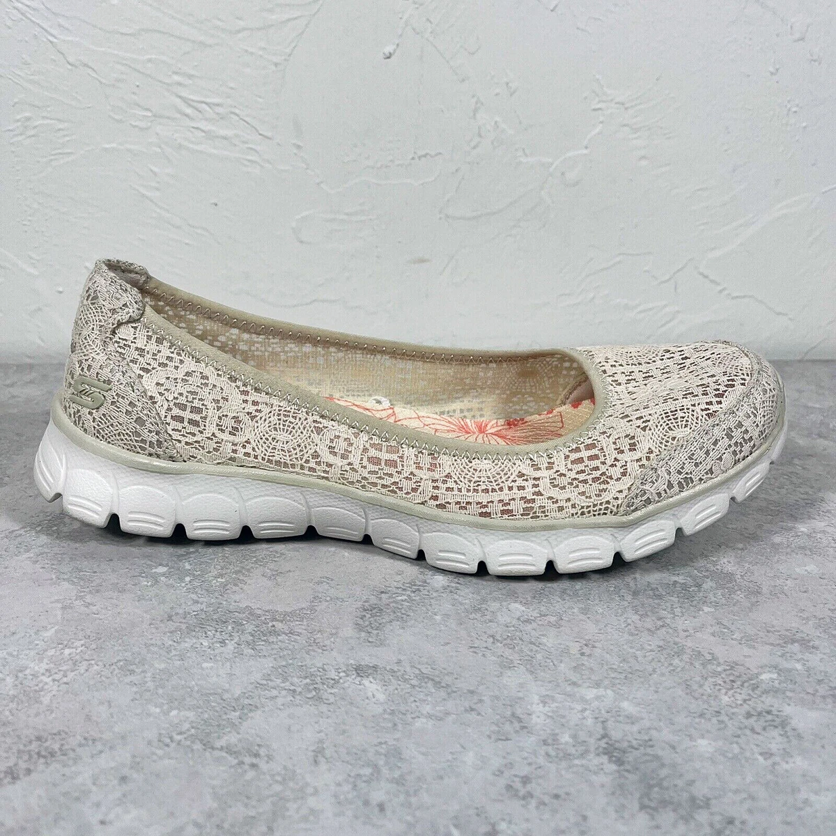 Skechers EZ Flex 3.0 Women's 8 Ballet Flats Beautify Cream Mesh Comfort | eBay