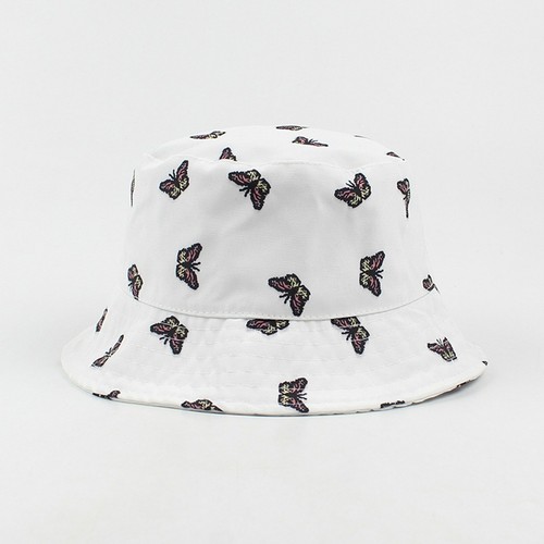 Women Hat Fisherman Hat Butterfly Print 
