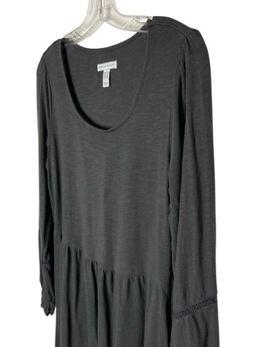 Denim & Co. Canyon Retreat Easy Midi Boot Dress A623082 Black Tall Small New - Picture 3 of 8