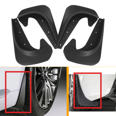 #ad 4 Universal Car Front Rear Mud Flaps Splash Guard Fenders Mudguards w Hardware A $23.74