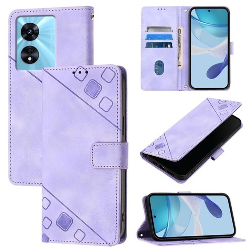 For Realme Narzo 50 5G/Realme V23 Skin-Feel Embossed Leather Phone Shell